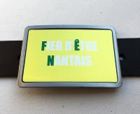 Boucle de ceinture Fier d'être Nantais, supporter football