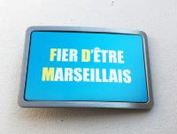 Boucle de ceinture Fier d'être Marseillais, supporter football