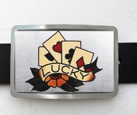 Boucle de ceinture Lucky, chance, poker, old school tatouage