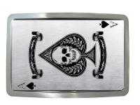 Boucle de ceinture As de pique tête de mort