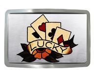 Boucle de ceinture Lucky, chance, poker, old school tatouage