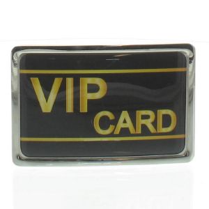 Boucle de ceinture VIP CARD contour chrome