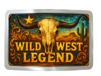 Boucle de ceinture Western, wild west legend