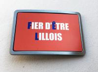 Boucle de ceinture Fier d'être Lillois, supporter football