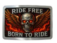 Boucle de ceinture Biker Ride free, born to ride