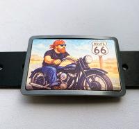 Boucle de ceinture Biker route 66 vintage