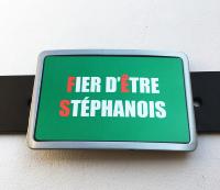 Boucle de ceinture Fier d'être Stéphanois, supporter football