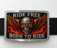 Boucle de ceinture Biker Ride free, born to ride